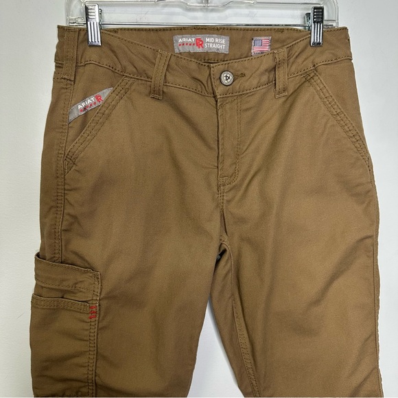 Ariat Flame Resistant Stretch Duralite Canvas Stackable Straight Leg Work Pants - Picture 5 of 16